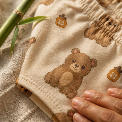 Mimi Kids Brief (6-12Y) | Bear Cub | Safari Tales | Bamboo-Cotton, Tagless, Antibacterial | 6-12Y