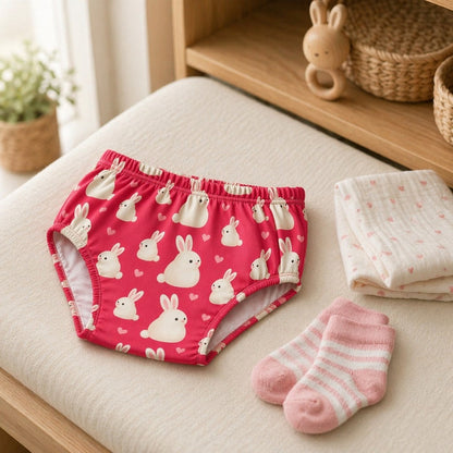 Mimi Kids Brief (6-12Y) | Bunny Hop | Blossom | Bamboo-Cotton, Tagless, Antibacterial | 6-12Y