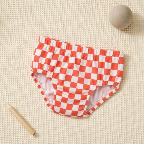 Mimi Kids Brief (6-12Y) | Checkerboard | Geo Play | Bamboo-Cotton, Tagless, Antibacterial | 6-12Y