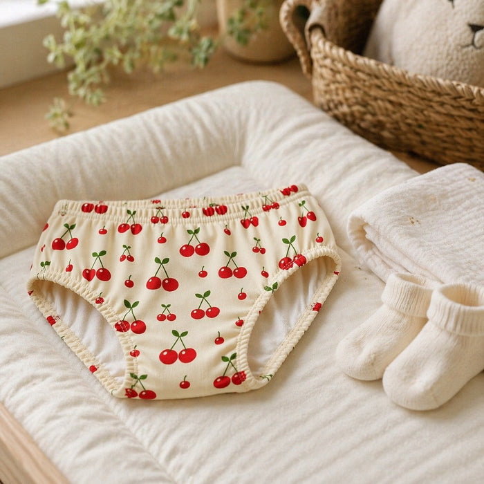Mimi Kids Brief (6-12Y) | Cherry Pair | Orchard | Bamboo-Cotton, Tagless, Antibacterial | 6-12Y