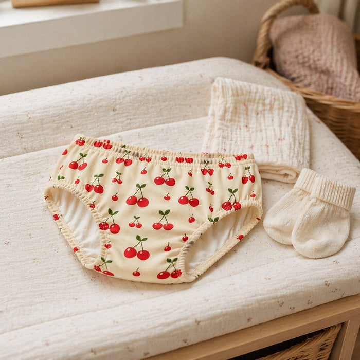 Mimi Kids Brief (6-12Y) | Cherry Pair | Orchard | Bamboo-Cotton, Tagless, Antibacterial | 6-12Y