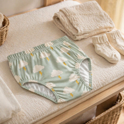 Mimi Kids Brief (6-12Y) | Cloud + Lightning | Monsoon Magic | Bamboo-Cotton, Tagless, Antibacterial | 6-12Y