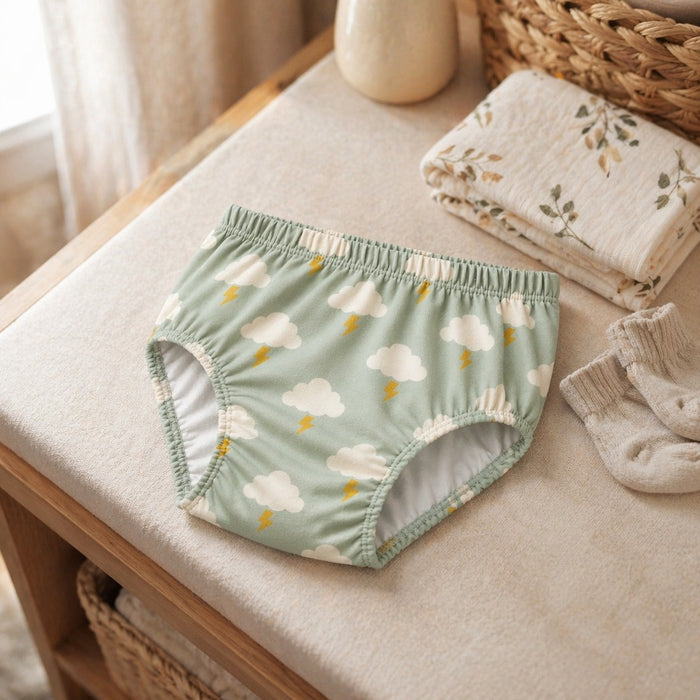 Mimi Kids Brief (6-12Y) | Cloud + Lightning | Monsoon Magic | Bamboo-Cotton, Tagless, Antibacterial | 6-12Y