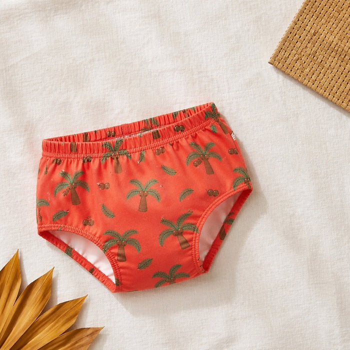 Mimi Kids Brief (6-12Y) | Coconut Palm | Tropicale | Bamboo-Cotton, Tagless, Antibacterial | 6-12Y