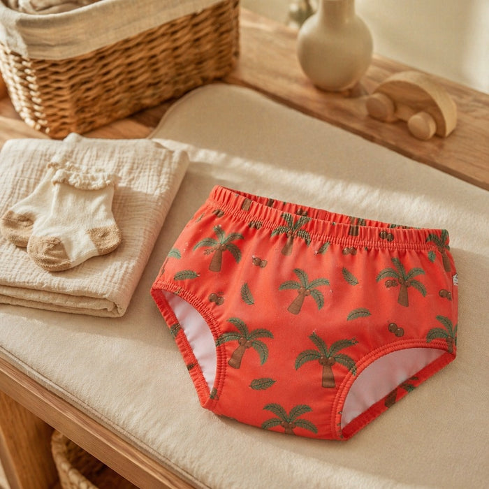 Mimi Kids Brief (6-12Y) | Coconut Palm | Tropicale | Bamboo-Cotton, Tagless, Antibacterial | 6-12Y
