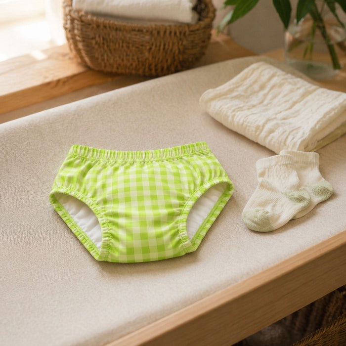 Mimi Kids Brief (6-12Y) | Gingham | Geo Play | Bamboo-Cotton, Tagless, Antibacterial | 6-12Y