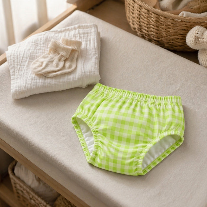 Mimi Kids Brief (6-12Y) | Gingham | Geo Play | Bamboo-Cotton, Tagless, Antibacterial | 6-12Y