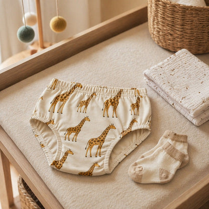 Mimi Kids Brief (6-12Y) | Giraffe Royale | Safari Tales | Bamboo-Cotton, Tagless, Antibacterial | 6-12Y