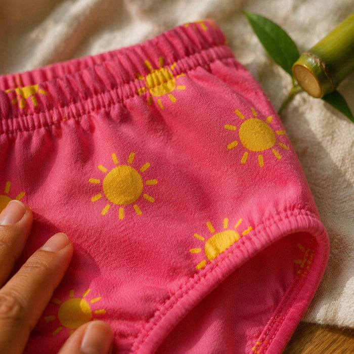 Mimi Kids Brief (6-12Y) | Golden Sun | Monsoon Magic | Bamboo-Cotton, Tagless, Antibacterial | 6-12Y