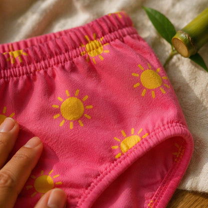 Mimi Kids Brief (6-12Y) | Golden Sun | Monsoon Magic | Bamboo-Cotton, Tagless, Antibacterial | 6-12Y