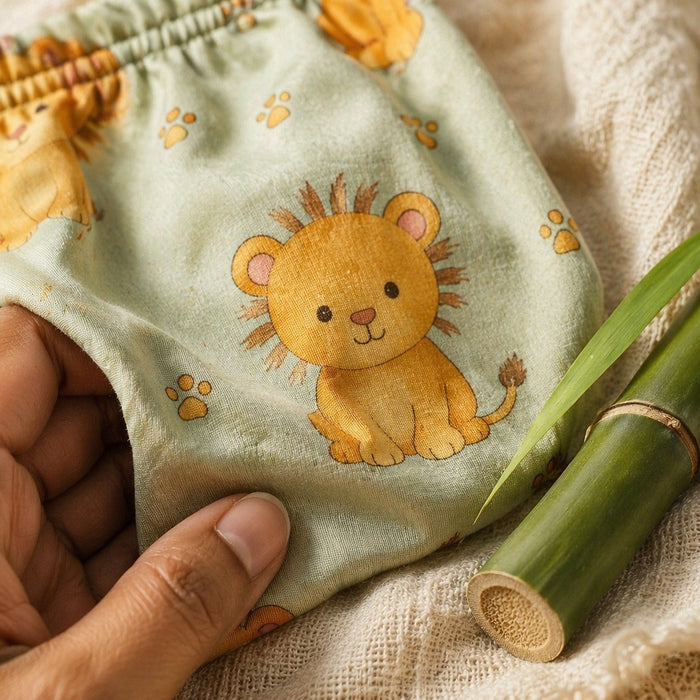 Mimi Kids Brief (6-12Y) | Lion Cub | Safari Tales | Bamboo-Cotton, Tagless, Antibacterial | 6-12Y