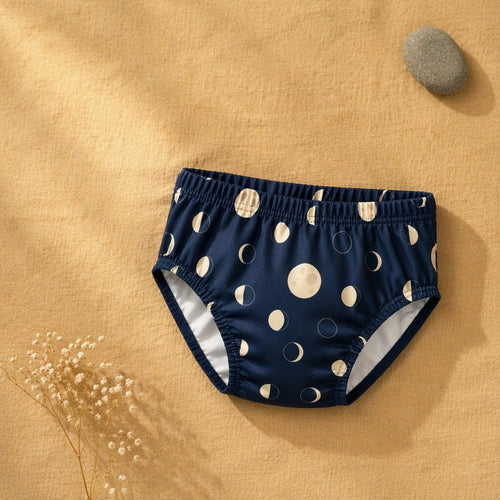 Mimi Kids Brief (6-12Y) | Moon Phases | Stardust | Bamboo-Cotton, Tagless, Antibacterial | 6-12Y