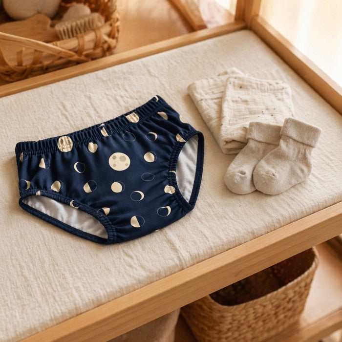 Mimi Kids Brief (6-12Y) | Moon Phases | Stardust | Bamboo-Cotton, Tagless, Antibacterial | 6-12Y