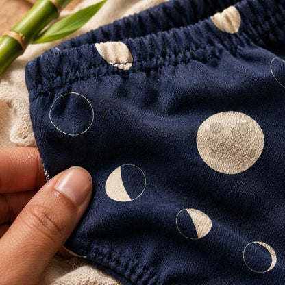 Mimi Kids Brief (6-12Y) | Moon Phases | Stardust | Bamboo-Cotton, Tagless, Antibacterial | 6-12Y
