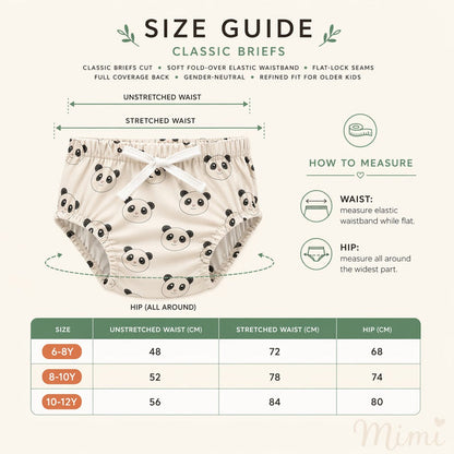 Mimi Kids Brief (6-12Y) | Moon Phases | Stardust | Bamboo-Cotton, Tagless, Antibacterial | 6-12Y