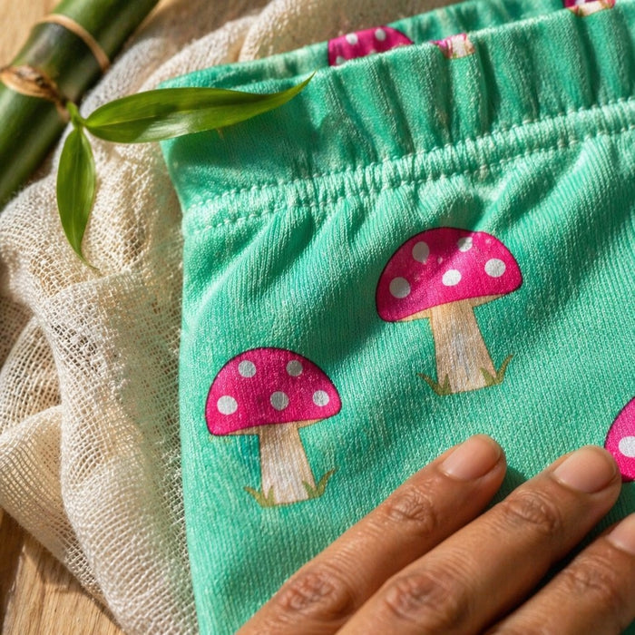 Mimi Kids Brief (6-12Y) | Mushroom Magic | Blossom | Bamboo-Cotton, Tagless, Antibacterial | 6-12Y