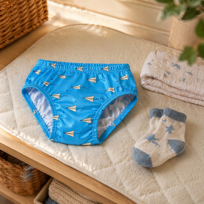 Mimi Kids Brief (6-12Y) | Paper Airplane | Little Voyager | Bamboo-Cotton, Tagless, Antibacterial | 6-12Y