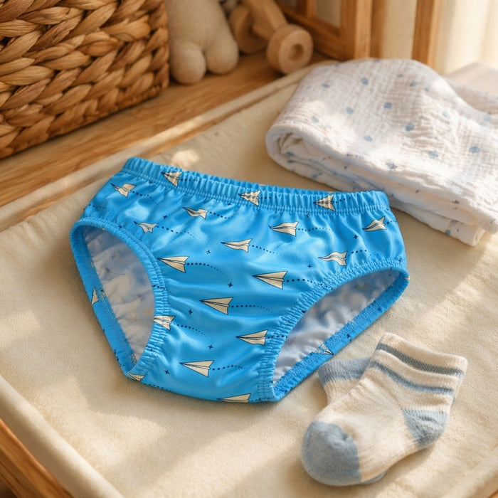 Mimi Kids Brief (6-12Y) | Paper Airplane | Little Voyager | Bamboo-Cotton, Tagless, Antibacterial | 6-12Y