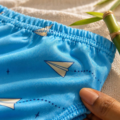 Mimi Kids Brief (6-12Y) | Paper Airplane | Little Voyager | Bamboo-Cotton, Tagless, Antibacterial | 6-12Y