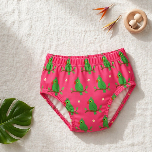 Mimi Kids Brief (6-12Y) | Parrot on Branch | Tropicale | Bamboo-Cotton, Tagless, Antibacterial | 6-12Y
