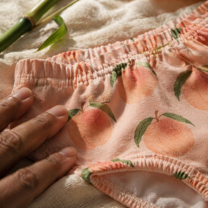 Mimi Kids Brief (6-12Y) | Peach Garden | Orchard | Bamboo-Cotton, Tagless, Antibacterial | 6-12Y