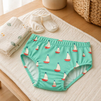 Mimi Kids Brief (6-12Y) | Sailboat | Little Voyager | Bamboo-Cotton, Tagless, Antibacterial | 6-12Y