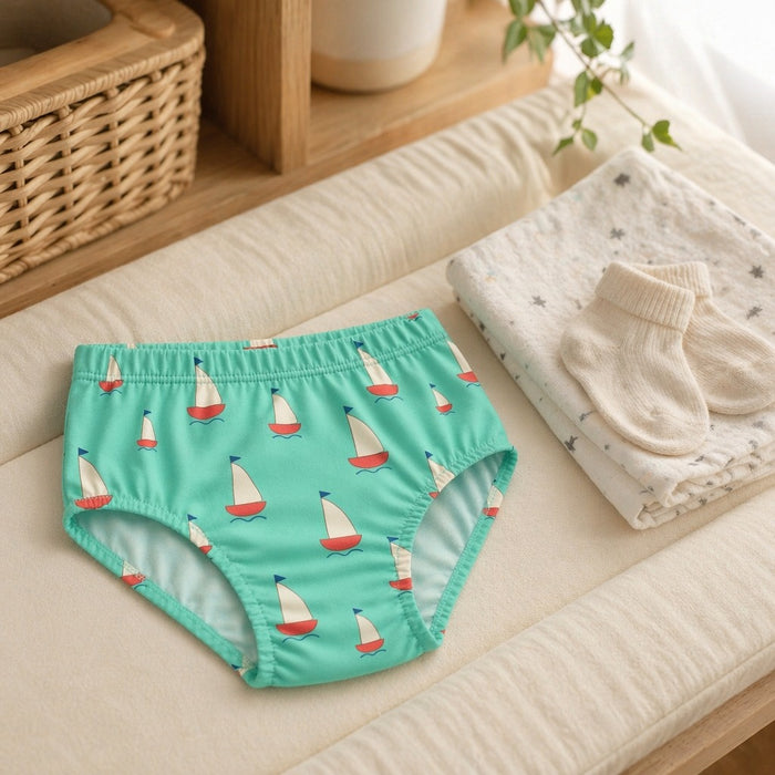Mimi Kids Brief (6-12Y) | Sailboat | Little Voyager | Bamboo-Cotton, Tagless, Antibacterial | 6-12Y