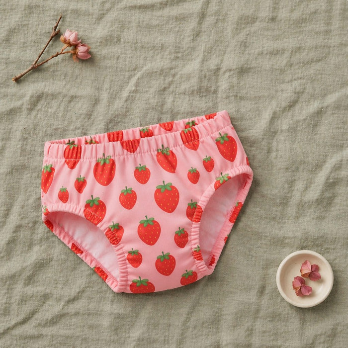 Mimi Kids Brief (6-12Y) | Strawberry Patch | Blossom | Bamboo-Cotton, Tagless, Antibacterial | 6-12Y