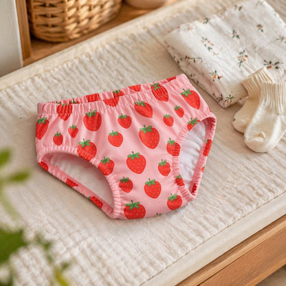 Mimi Kids Brief (6-12Y) | Strawberry Patch | Blossom | Bamboo-Cotton, Tagless, Antibacterial | 6-12Y