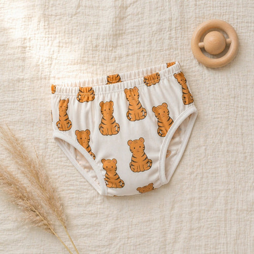 Mimi Kids Brief (6-12Y) | Tiger Cub | Safari Tales | Bamboo-Cotton, Tagless, Antibacterial | 6-12Y