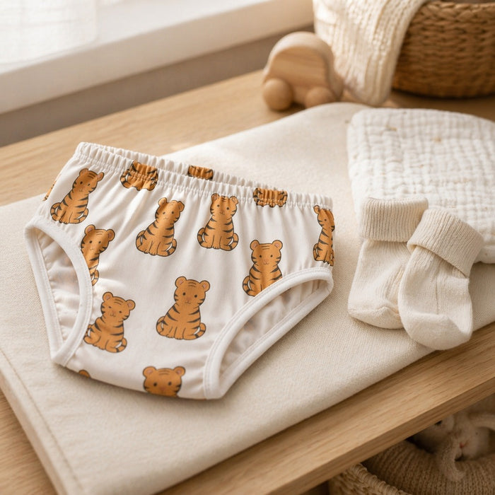 Mimi Kids Brief (6-12Y) | Tiger Cub | Safari Tales | Bamboo-Cotton, Tagless, Antibacterial | 6-12Y