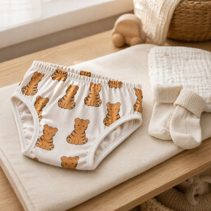 Mimi Kids Brief (6-12Y) | Tiger Cub | Safari Tales | Bamboo-Cotton, Tagless, Antibacterial | 6-12Y