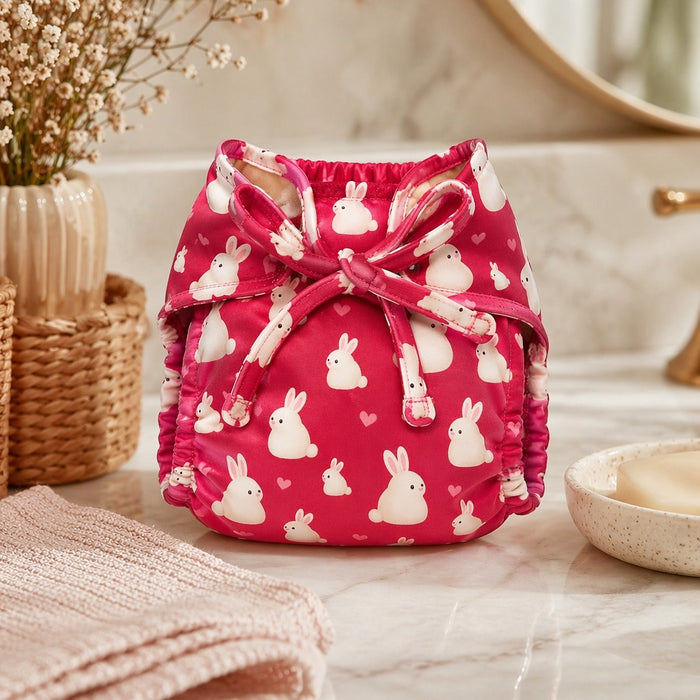 Mimi Langot | Bunny Hop | Blossom | Bamboo-Cotton DryFeel, Cloth Nappy | 0-6M