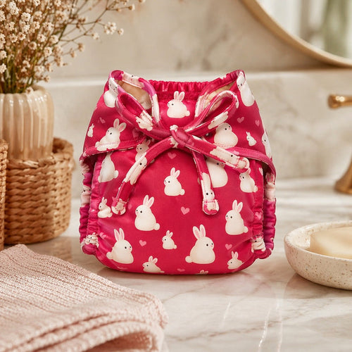 Mimi Langot | Bunny Hop | Blossom | Bamboo-Cotton DryFeel, Cloth Nappy | 0-6M