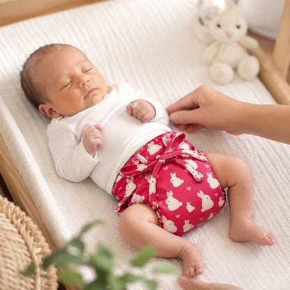 Mimi Langot | Bunny Hop | Blossom | Bamboo-Cotton DryFeel, Cloth Nappy | 0-6M