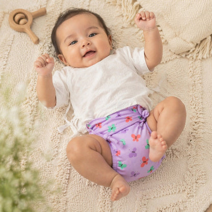 Mimi Langot | Butterfly Garden | Blossom | Bamboo-Cotton DryFeel, Cloth Nappy | 0-6M