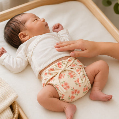Mimi Langot | Cherry Blossom | Blossom | Bamboo-Cotton DryFeel, Cloth Nappy | 0-6M