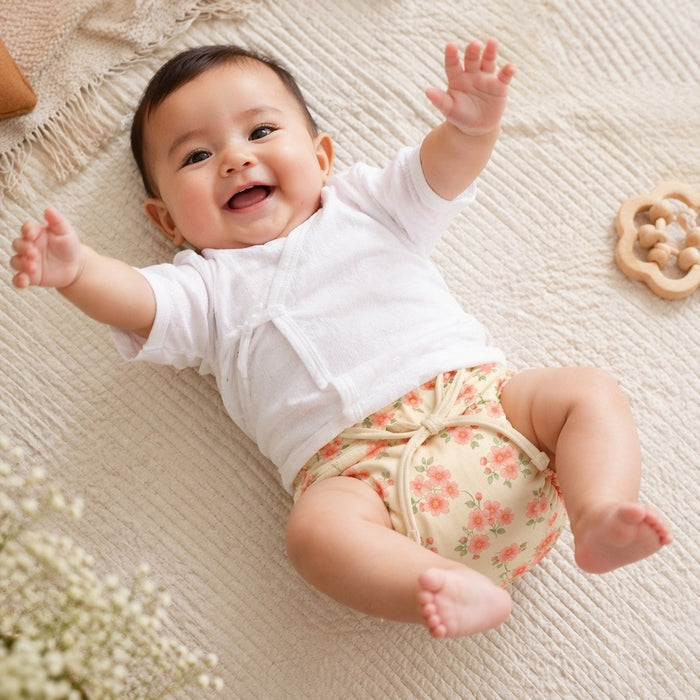 Mimi Langot | Cherry Blossom | Blossom | Bamboo-Cotton DryFeel, Cloth Nappy | 0-6M