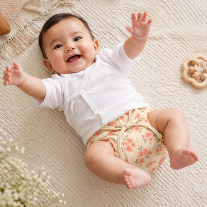 Mimi Langot | Cherry Blossom | Blossom | Bamboo-Cotton DryFeel, Cloth Nappy | 0-6M