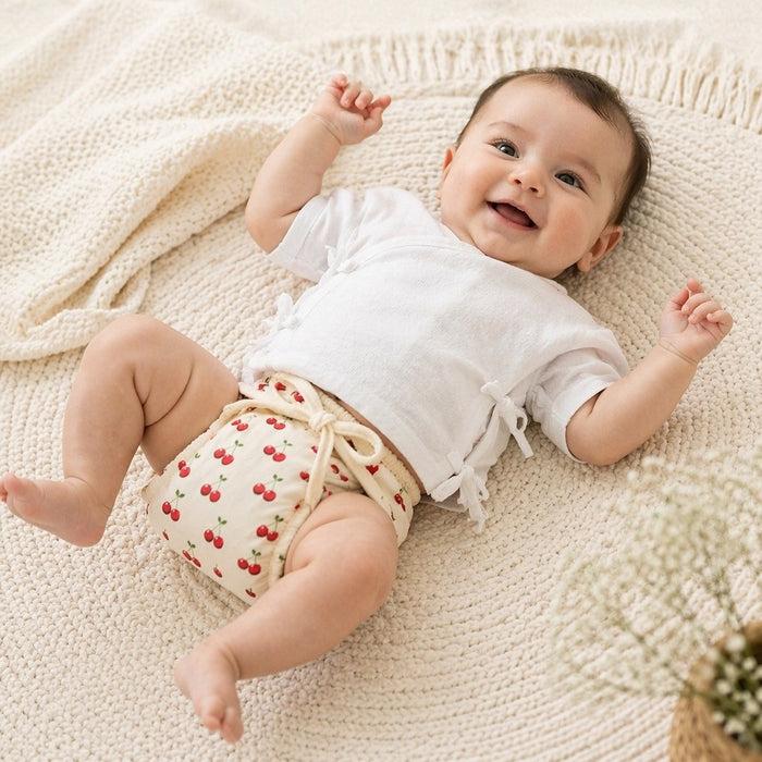 Mimi Langot | Cherry Pair | Orchard | Bamboo-Cotton DryFeel, Cloth Nappy | 0-6M