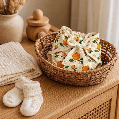 Mimi Langot | Citrus Grove | Orchard | Bamboo-Cotton DryFeel, Cloth Nappy | 0-6M