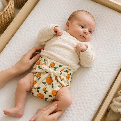 Mimi Langot | Citrus Grove | Orchard | Bamboo-Cotton DryFeel, Cloth Nappy | 0-6M