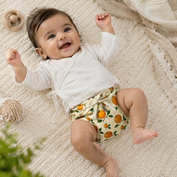 Mimi Langot | Citrus Grove | Orchard | Bamboo-Cotton DryFeel, Cloth Nappy | 0-6M