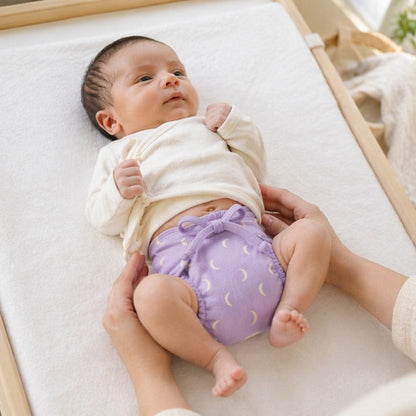 Mimi Langot | Crescent Moon Scatter | Monsoon Magic | Bamboo-Cotton DryFeel, Cloth Nappy | 0-6M