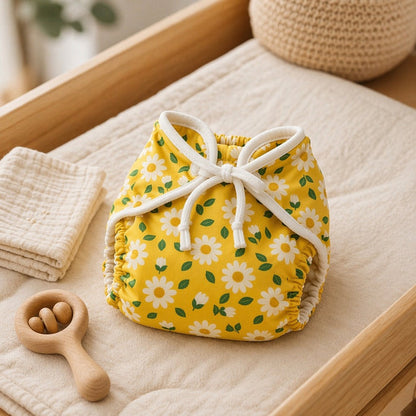 Mimi Langot | Daisy Chain | Blossom | Bamboo-Cotton DryFeel, Cloth Nappy | 0-6M