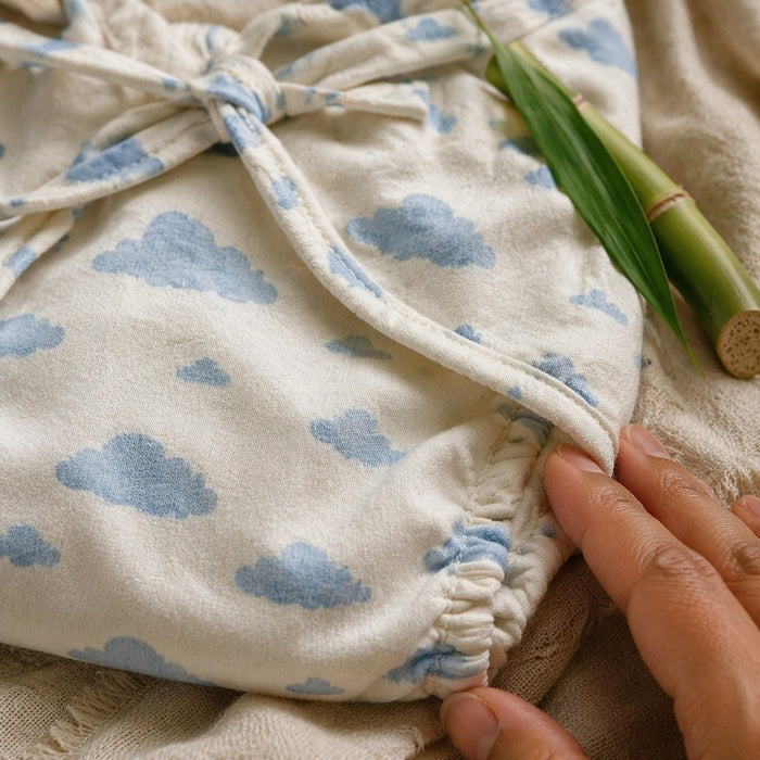 Mimi Langot | Drifting Clouds | Monsoon Magic | Bamboo-Cotton DryFeel, Cloth Nappy | 0-6M