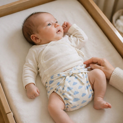 Mimi Langot | Drifting Clouds | Monsoon Magic | Bamboo-Cotton DryFeel, Cloth Nappy | 0-6M