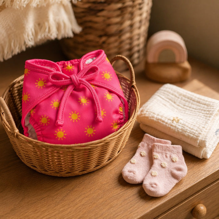 Mimi Langot | Golden Sun | Monsoon Magic | Bamboo-Cotton DryFeel, Cloth Nappy | 0-6M