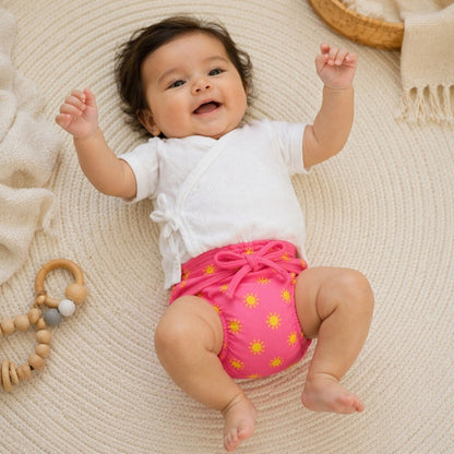 Mimi Langot | Golden Sun | Monsoon Magic | Bamboo-Cotton DryFeel, Cloth Nappy | 0-6M