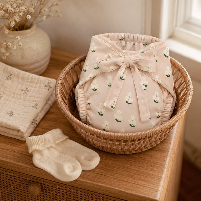 Mimi Langot | Jasmine Bunch | Tropicale | Bamboo-Cotton DryFeel, Cloth Nappy | 0-6M
